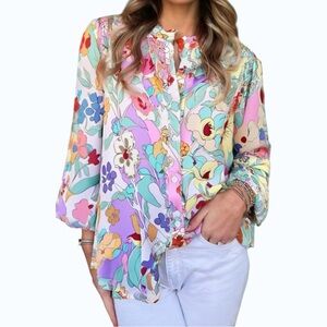5403. Floral Multicolor Blouse